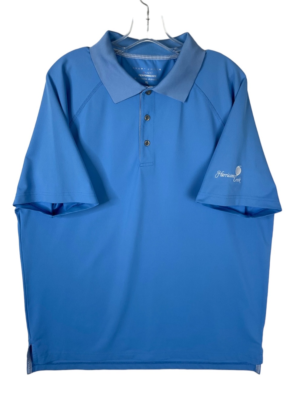 Bobby Jones X-H2O Performance Golf Polo Shirt Men XL Blue Hurricane Creek Tech